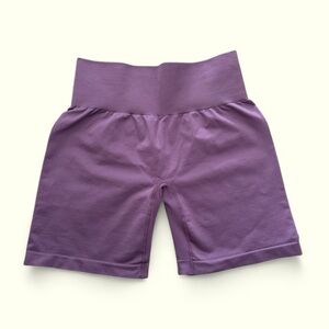 NVGTN Purple High-Waisted Shorts